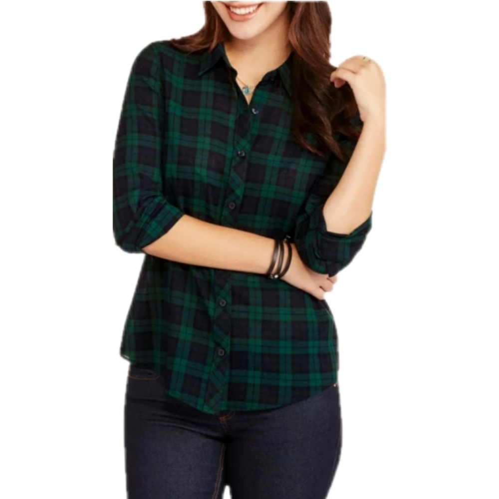 Plaid Button Down Shirt Size XL